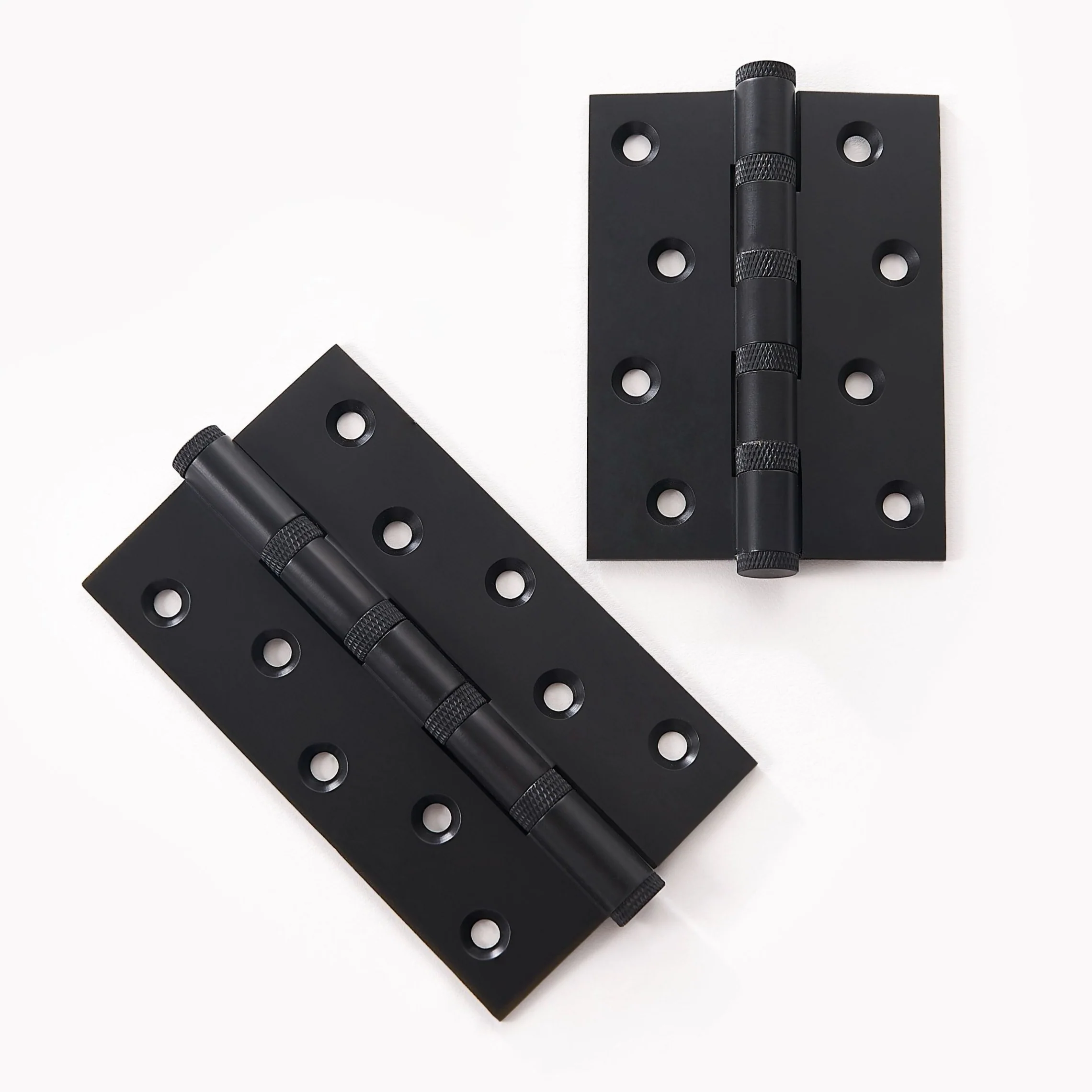 Cross-Knurled Solid Brass Butt Hinge | Black - Image 3