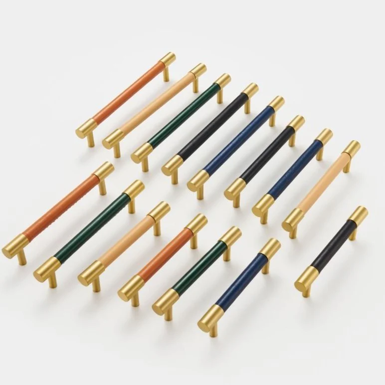 Kara Solid Brass & Leather Handle | Gold & Beige - Image 10